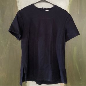 MM LaFleur blue blouse size S